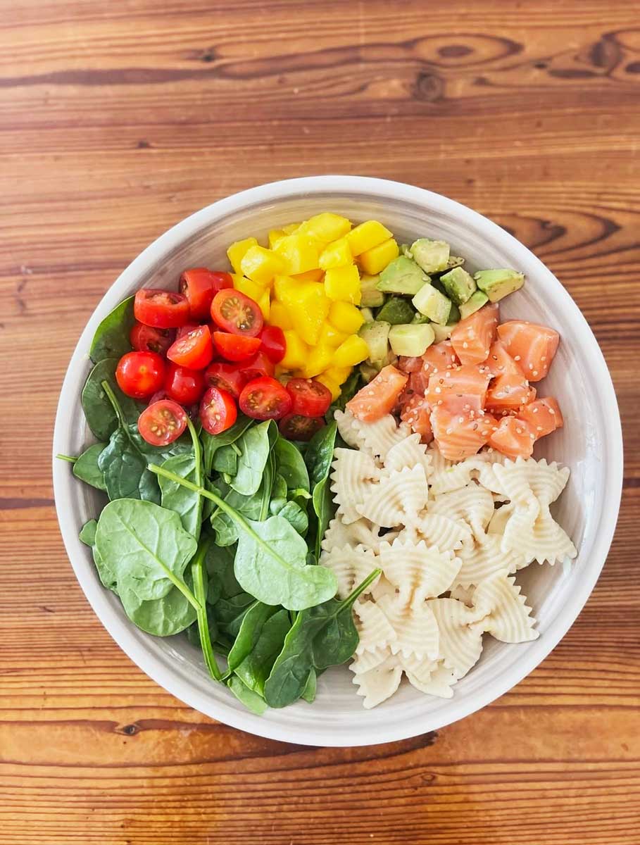 A refeição saudável do treinador